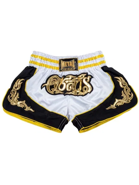 Spodenki do boksu tajskiego Metal Boxe Lumpunee białe