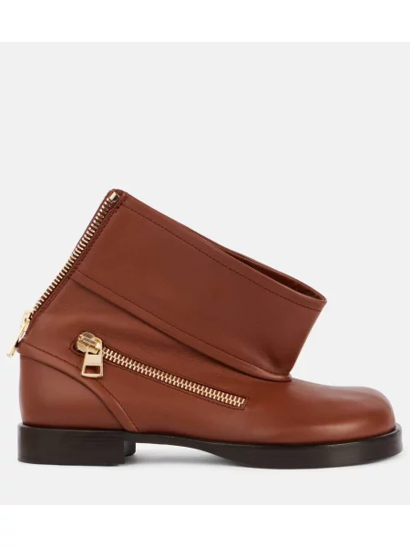 Botine Jw Anderson din piele biker maro