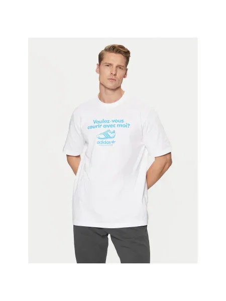 Adidas Póló Graphic Tee Regular Fit fehér