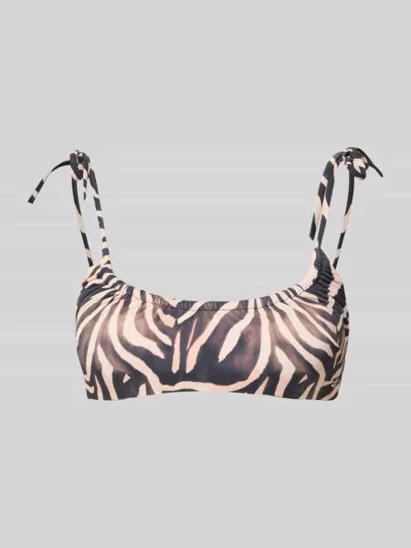 Góra bikini w efekcie góra : wzór w zebrę model FANCY' Hugo czarne