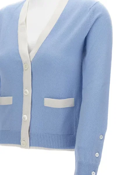 Cardigan Thom Browne din cașmir albastru