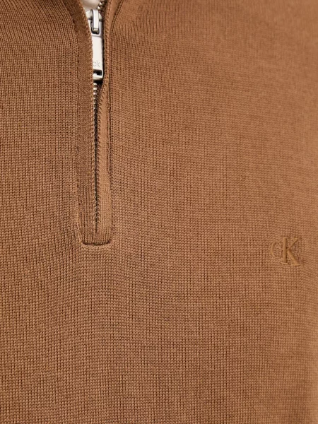 Calvin Klein pulóver férfi gyapjú barna