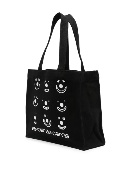 Geantă shopper 10 Corso Como cu imagine negru