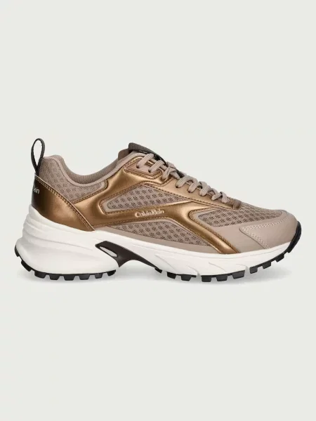 Calvin Klein HIKE RUN CKSTRIPE MESH MET sneakers boty béžové
