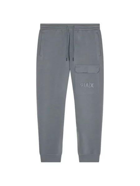 Pantaloni Armani Exchange alergare cu autograf gri