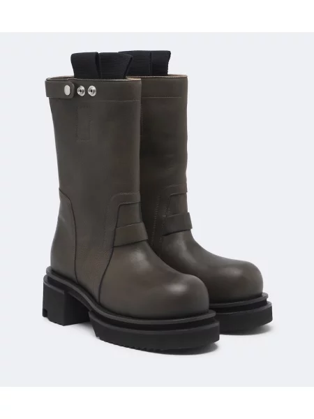 Botine Rick Owens din piele gri