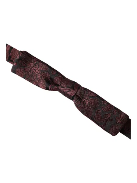 Krawat Dolce And Gabbana w kwiatki brązowy
