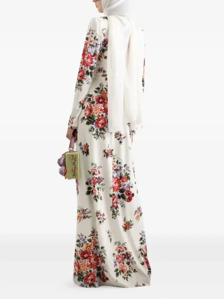 Rochie maxi Dolce & Gabbana cu imagine de costum alb
