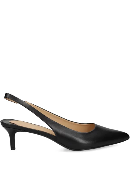 Pantofi cu toc Lauren Ralph Lauren slingback negru