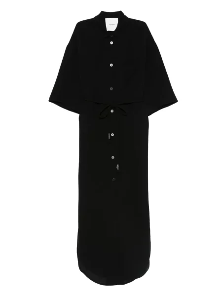 Rochie tip cămașă Nanushka de costum negru