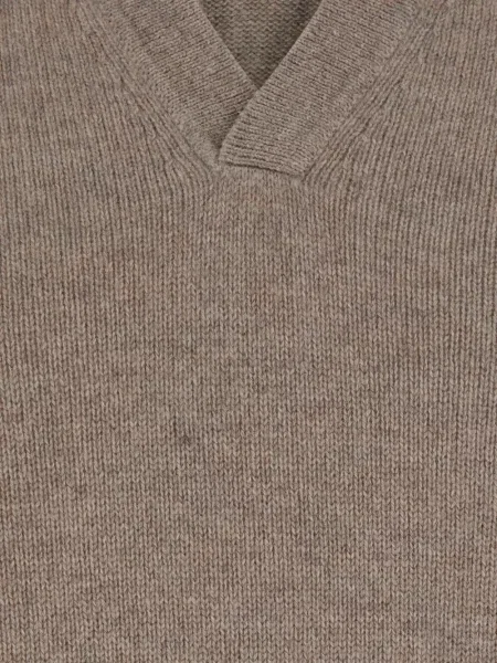 Tricou polo Soft Goat din cașmir maro