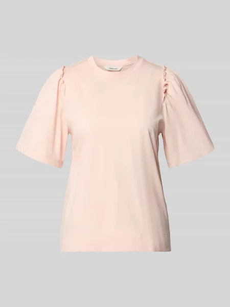 Krój regular fit t-shirt z czystej bawełny model PENELOPE' Selected Femme różowa
