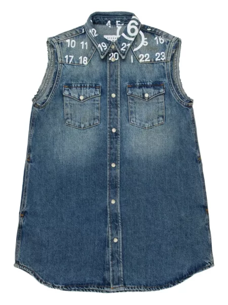 Sukienka jeansowa dziecięca Mm6 Maison Margiela niebieska