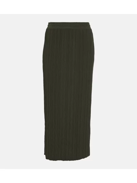Spódnica midi Max Mara z dżerseju do kolan zielona