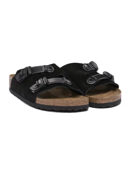 Klapki Birkenstock zamszowe czarne
