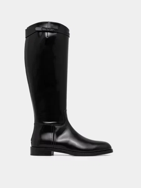 Шкіряні Чоботи Emporio Armani чорний