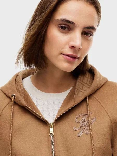 Вовняна куртка Tommy Hilfiger бежева