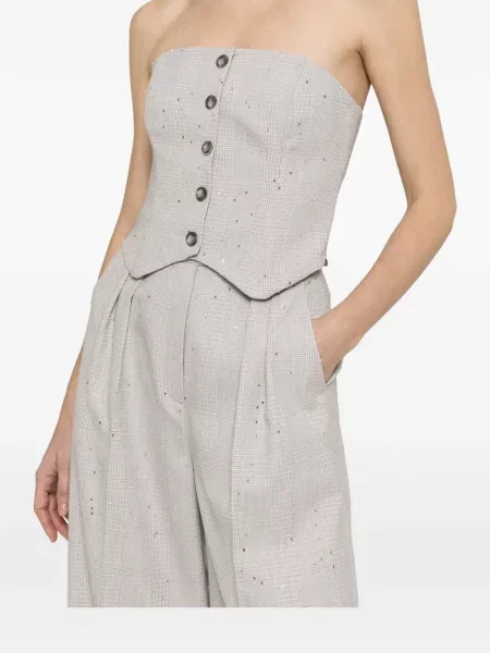 Pantaloni palazzo Nissa cu picior lat gri