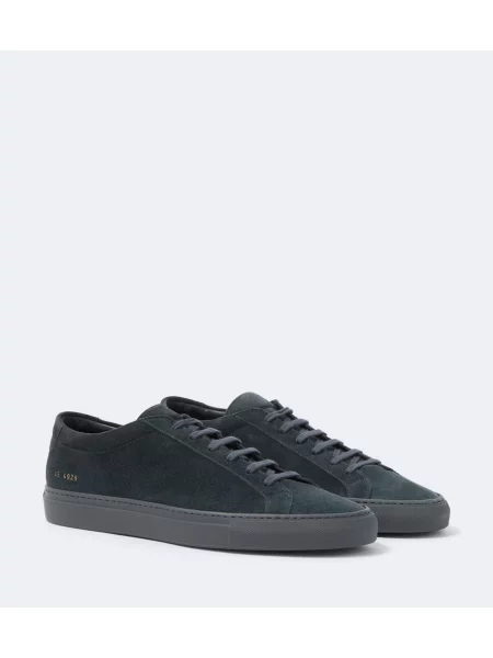 Sneakerși Common Projects din piele de căprioară albastru