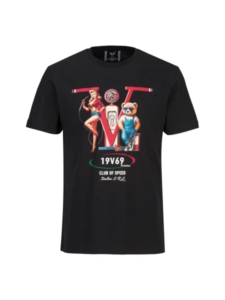 ITALIA Majica RAFAEL RACING nude / plava / crvena crna