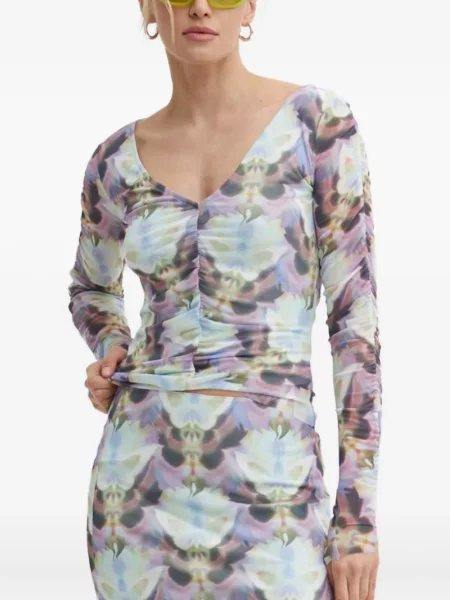 Дълго топ Resume синьо