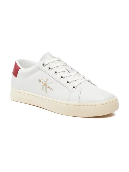Trampki Calvin Klein Jeans skórzane białe