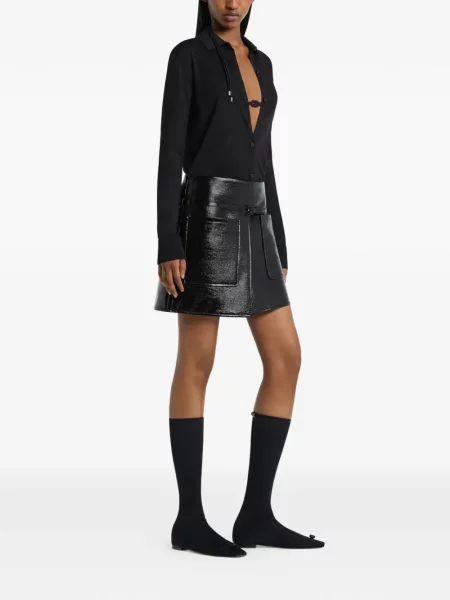 Gulerat cardigan Courreges negru