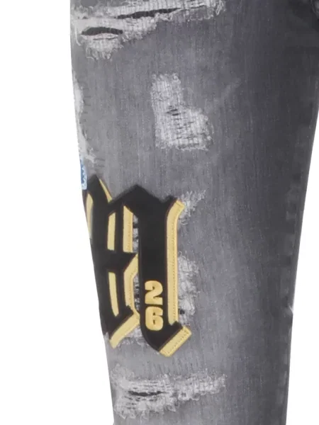 Skinny fit traperice Amiri s izrezima siva