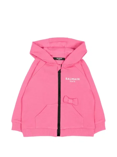 Bluza z kapturem dziecięca Balmain różowa