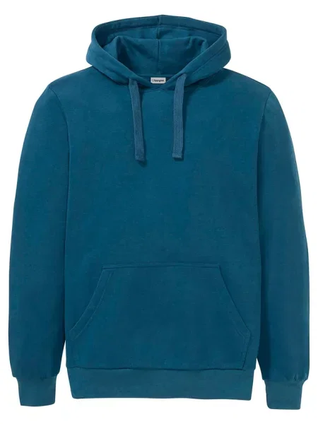 Bluza z kapturem regular fit niebieska