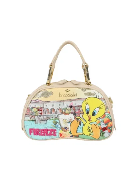 Torebka Braccialini skórzana szara