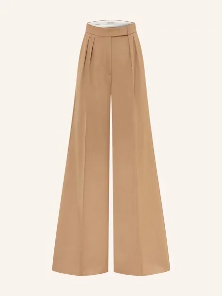 Spodnie Max Mara wełniane brązowe