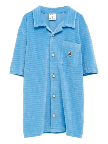 Pruhovaná krátká košile Casablanca modrá