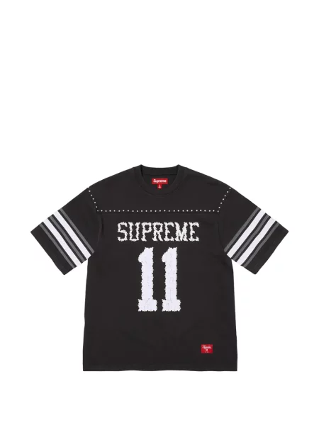 Fotbal tricou Supreme cu tepi negru