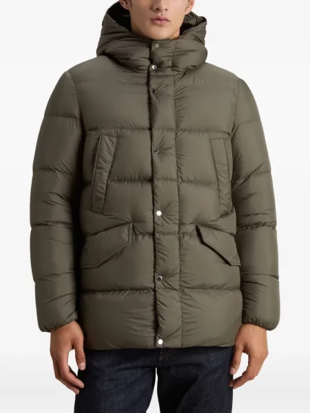 Geacă parka Woolrich cu glugă verde