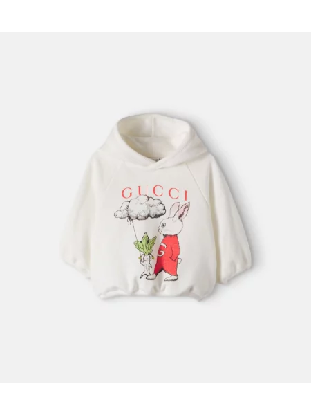 Gyerek kapucnis melegítő felső Gucci fehér