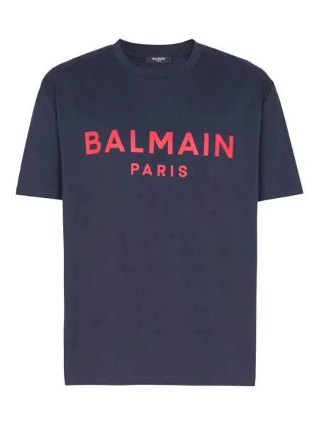Tricou Balmain cu imagine albastru