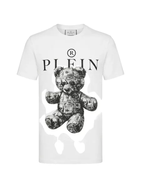 Ursuleț de pluș tricou Philipp Plein din jerseu alb