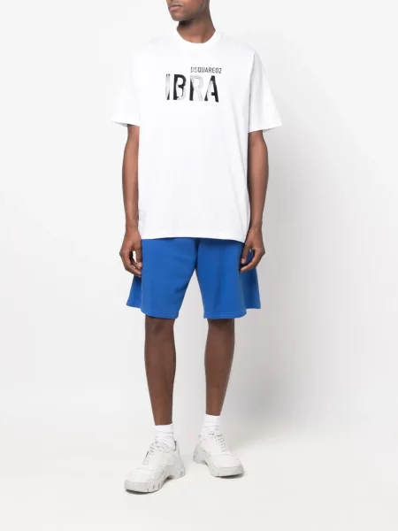 Raštuotas marškinėliai Dsquared2 balta