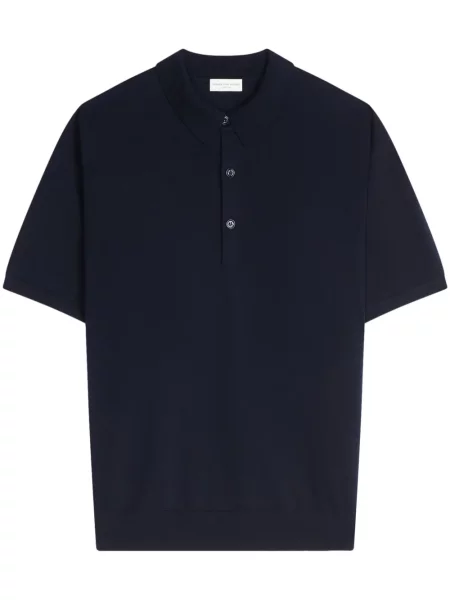Polo Dries Van Noten de lână albastru