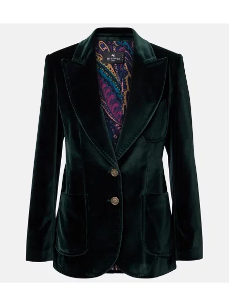 Sacou Etro de catifea verde