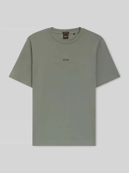 T-shirt o kroju relaxed fit z mieszanki bawełny model TCHUP' Boss Orange