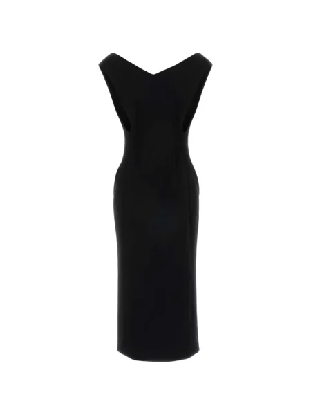 Rochie midi Jil Sander cu decolteu în V negru