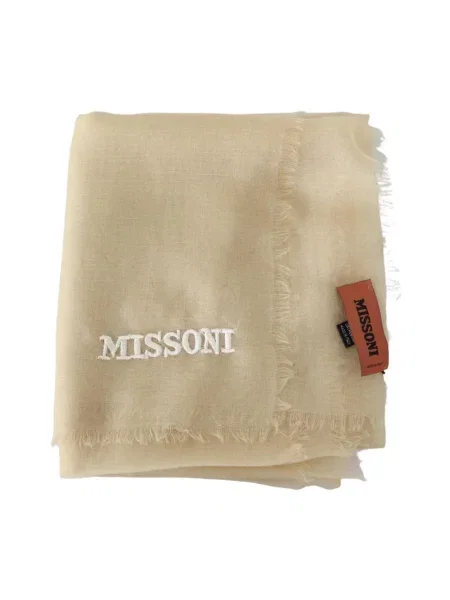 Szal Missoni z kaszmiru beżowa