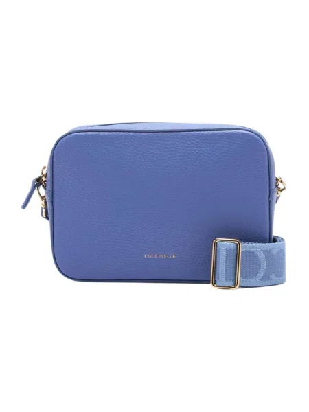 Torebka skórzana Coccinelle skórzana niebieska