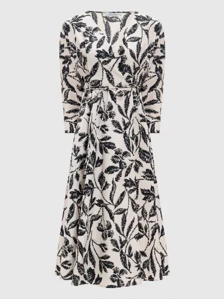 Платье Max Mara с принтом бежевое
