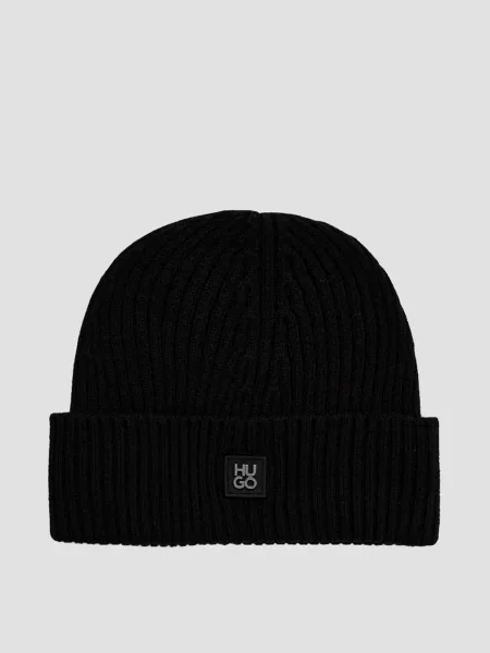 Вовняна шапка Hugo чорна