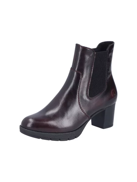 Rieker Botine bordeaux roșu
