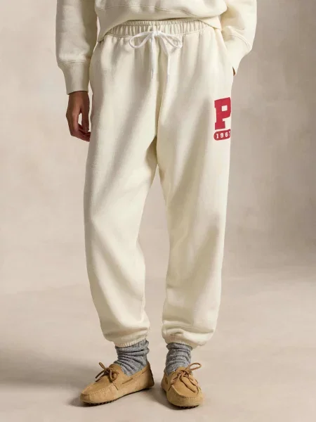 POLO RALPH LAUREN Pantaloni de trening | Relaxed fit alb