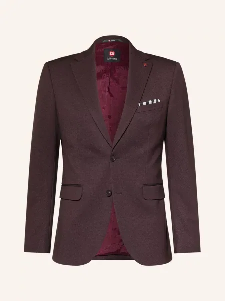 Cg Club Of Gents Oblekové Sako Cg Calvin Slim Fit Z Džerseju 43 dunkelrot